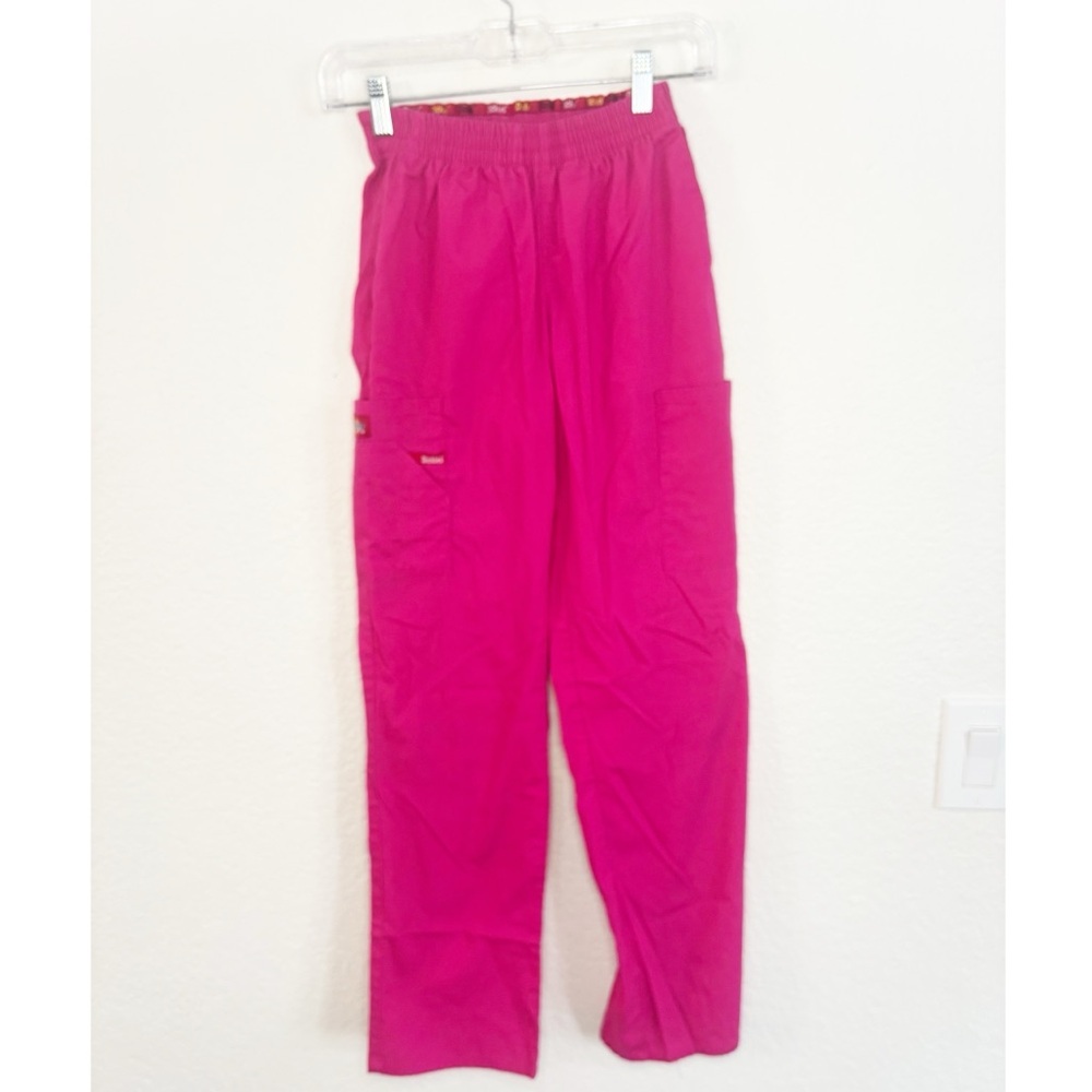 Dickies Scrub Pants XXS Hot Pink‎ Cargo Elastic Waist Medical Workwear 86106